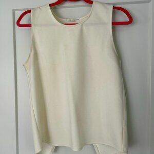 Cream Tank Top with Back Cutout